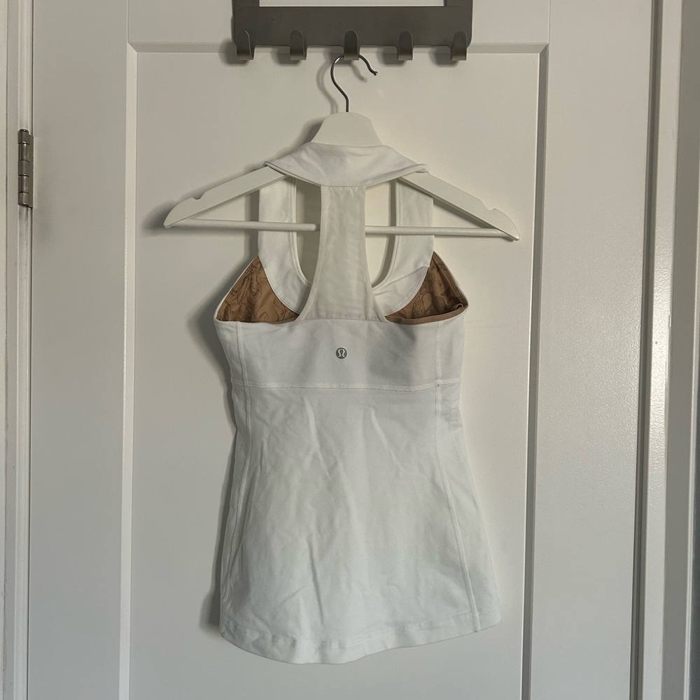 Lululemon White Racerback Tank - Picture 3 of 10